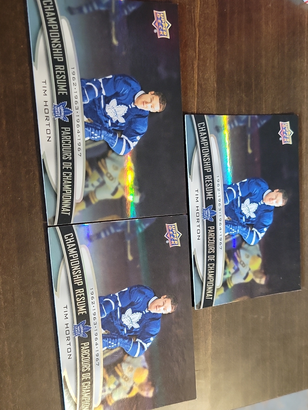 Tim Horton Hockey Trading Cards - Blue